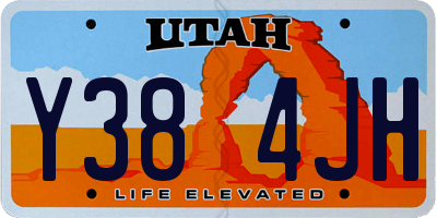 UT license plate Y384JH