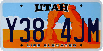 UT license plate Y384JM