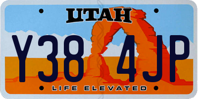 UT license plate Y384JP