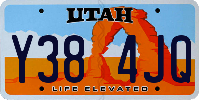 UT license plate Y384JQ