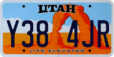 UT license plate Y384JR