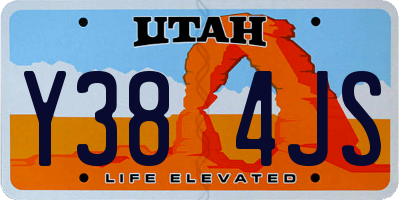 UT license plate Y384JS