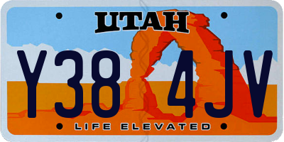 UT license plate Y384JV