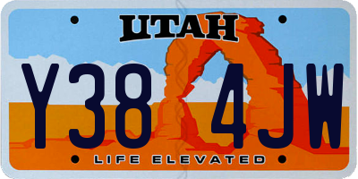 UT license plate Y384JW