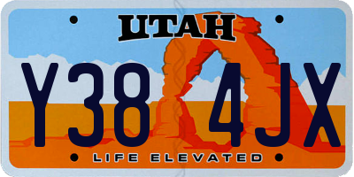 UT license plate Y384JX