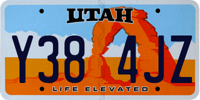 UT license plate Y384JZ