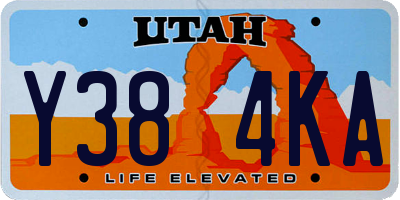 UT license plate Y384KA