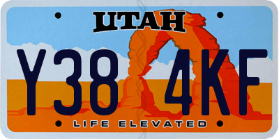 UT license plate Y384KF