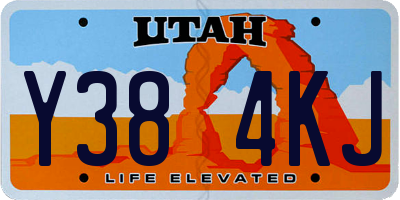 UT license plate Y384KJ