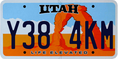 UT license plate Y384KM