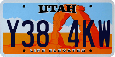 UT license plate Y384KW