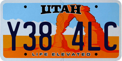 UT license plate Y384LC