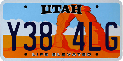 UT license plate Y384LG
