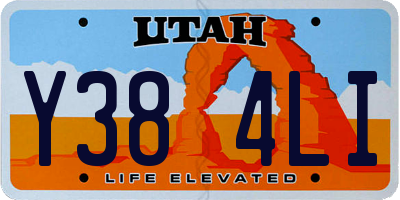 UT license plate Y384LI