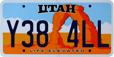 UT license plate Y384LL