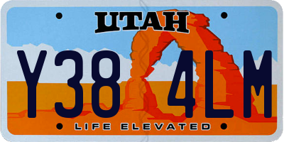 UT license plate Y384LM