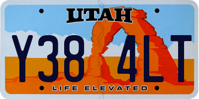 UT license plate Y384LT