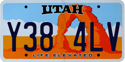UT license plate Y384LV