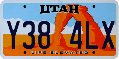 UT license plate Y384LX