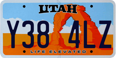 UT license plate Y384LZ