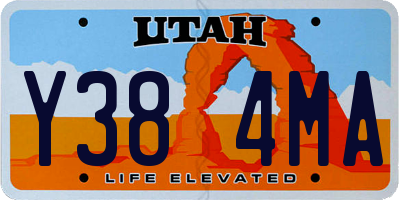 UT license plate Y384MA
