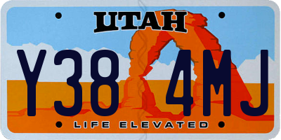 UT license plate Y384MJ
