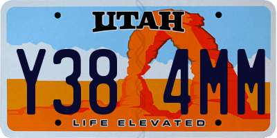 UT license plate Y384MM