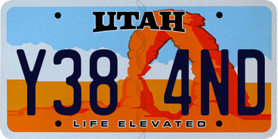 UT license plate Y384ND