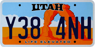UT license plate Y384NH