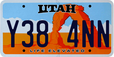 UT license plate Y384NN