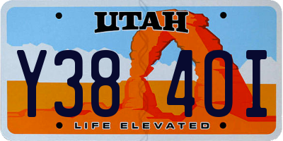 UT license plate Y384OI