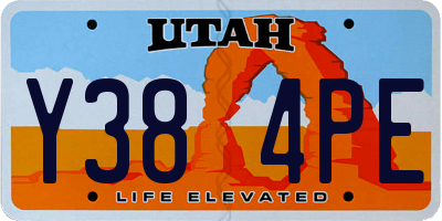 UT license plate Y384PE