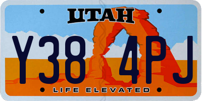 UT license plate Y384PJ