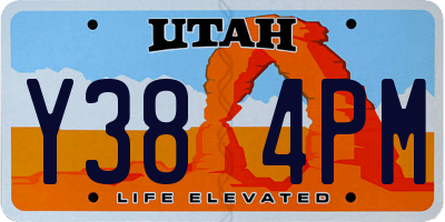 UT license plate Y384PM