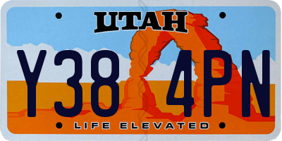 UT license plate Y384PN