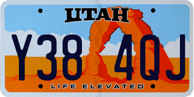 UT license plate Y384QJ