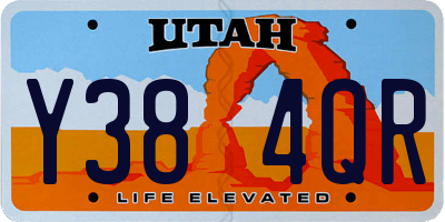 UT license plate Y384QR