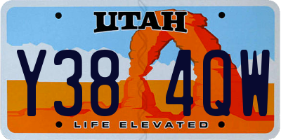 UT license plate Y384QW
