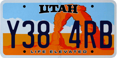 UT license plate Y384RB