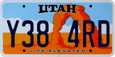 UT license plate Y384RD