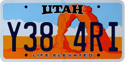 UT license plate Y384RI