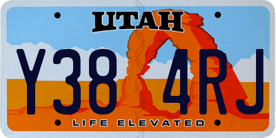 UT license plate Y384RJ