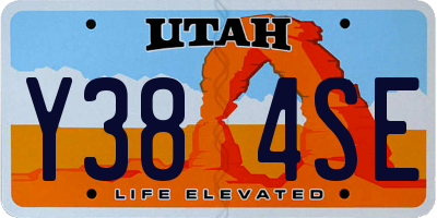 UT license plate Y384SE