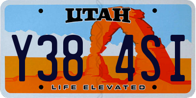 UT license plate Y384SI