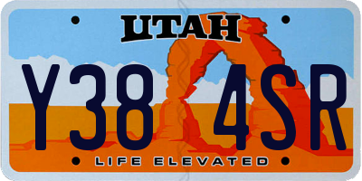 UT license plate Y384SR