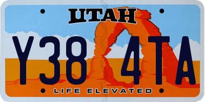 UT license plate Y384TA