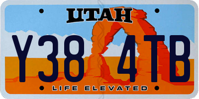 UT license plate Y384TB