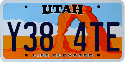 UT license plate Y384TE