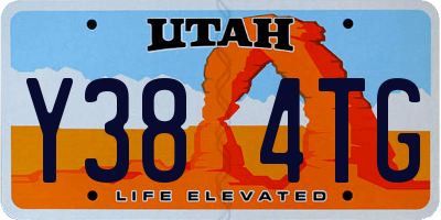 UT license plate Y384TG