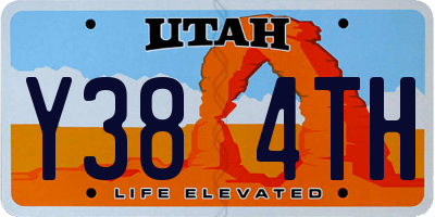 UT license plate Y384TH
